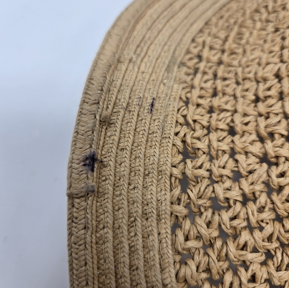 J. CREW TEXTURED SUMMER STRAW HAT DUSTY DUNE SHAPED SUN HAT WOMEN OS VACATION - Picture 12 of 16